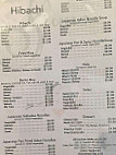 Sumo Sushi Hibachi menu