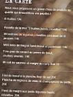 Le Cabanon des Pecheurs menu