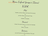 Chez Jeanne menu