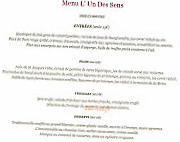 L'un Des Sens menu