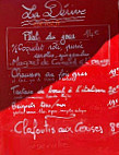 La Dérive menu