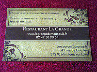 La Grange menu