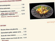 Restaurant Aintzira Le Lac menu