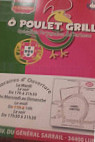 Ô Poulet Grillé menu