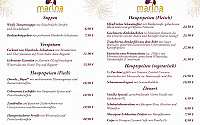 Marina Restaurant Cafe Bar menu