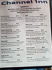 Channel Inn menu