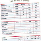 Le Sarah B menu