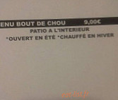 Le Chaudron menu