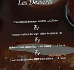 Le Temps de Vivre menu