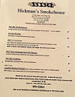 Hickman's Smokehouse menu