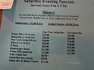 Val Tavern menu