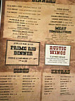 The Rustic menu