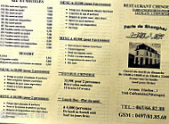 Perle De Shanghai menu