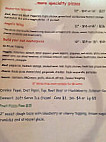 Rising Sun Pizza Company menu