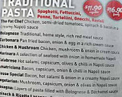 Fat Chef's Pizzeria Ferntree Gully menu