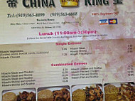 China King menu