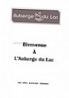 Auberge du Lac menu