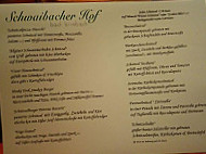 Schwaibacher Hof menu