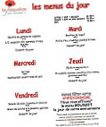 Le Coquelicot menu