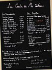 Ma Cabane menu