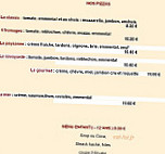 L'ere Du Temps menu