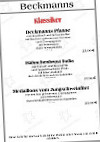 Gaststätte Beckmann Asia-bistro menu