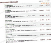 Le Kiosque à Pizzas menu