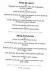 Fontaine des Saveurs menu