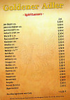 Zum Goldenen Adler menu