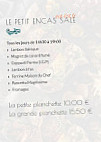 Le Cheval Blanc menu