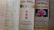 Asia Bistro menu