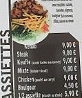 Le Grec'os menu