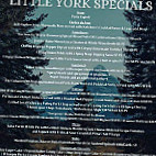 The Little York menu