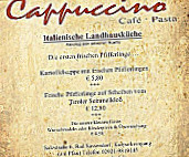 Pasta Und Pizzahaus Cappuccino menu