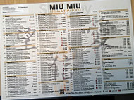 Miu Miu China & Thai Food menu