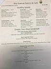 Bay Ave Bakery Cafe menu