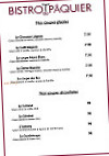 Bistrot du Paquier menu