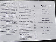 China-Haus menu