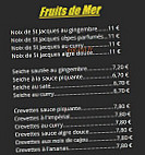 La Muraille de Chine menu