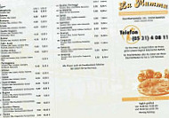 La Mamma menu