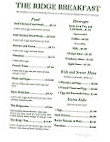 The Ridge menu