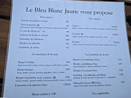 Bleu Blanc Jaune menu