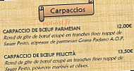 Felicità menu