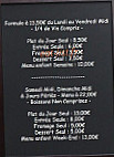 L'auberge Du Lac menu