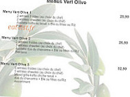 Vert Olive menu