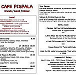 Cafe Pispala menu