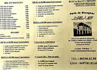 Perle De Shanghai menu