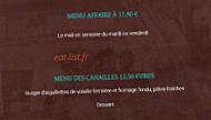 LE TELEGRAPHE menu