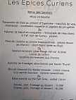 Les Épices Curiens menu