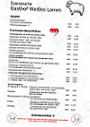 Gasthof Weißes Lamm menu